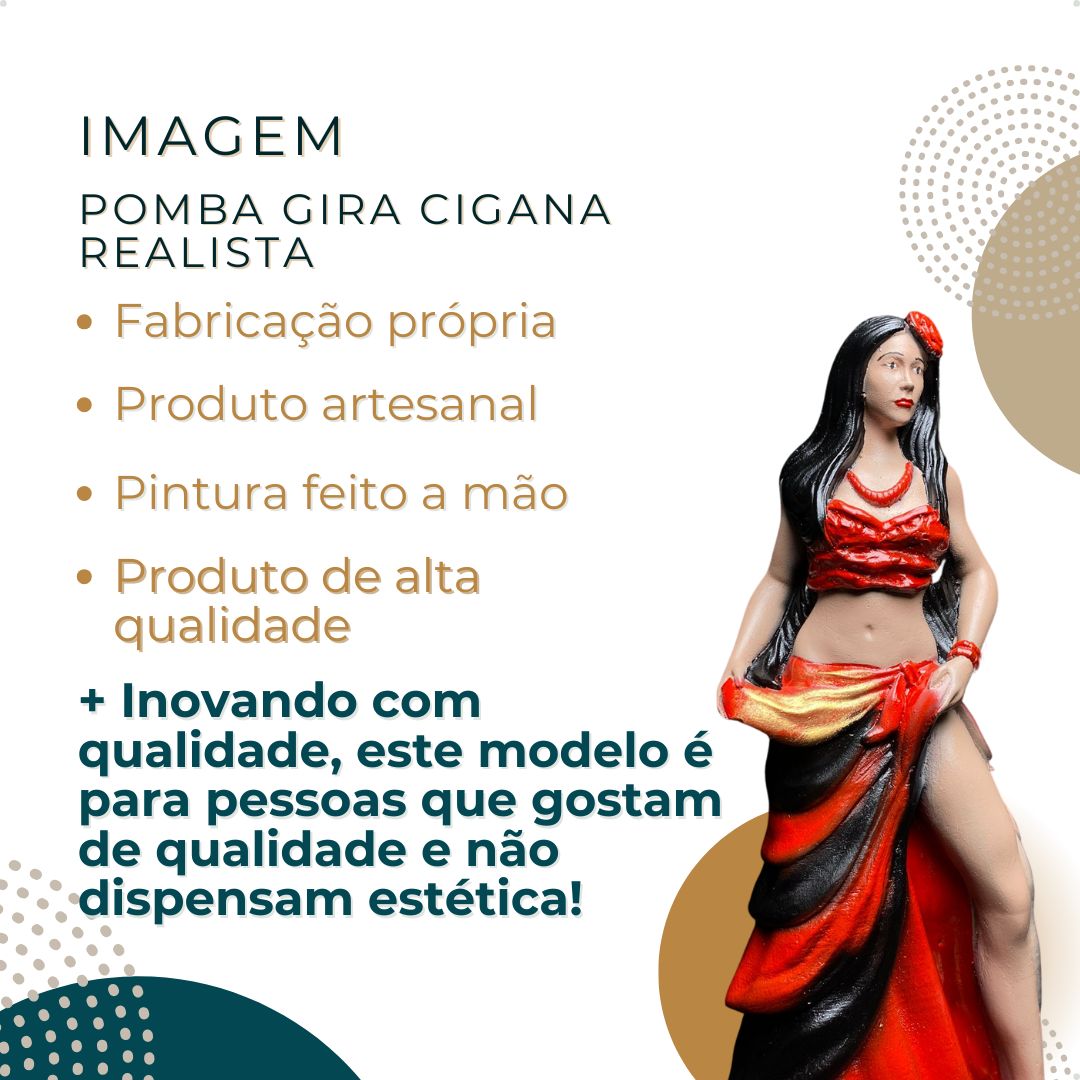 Pomba Gira Cigana (V) 24 cm - Resina