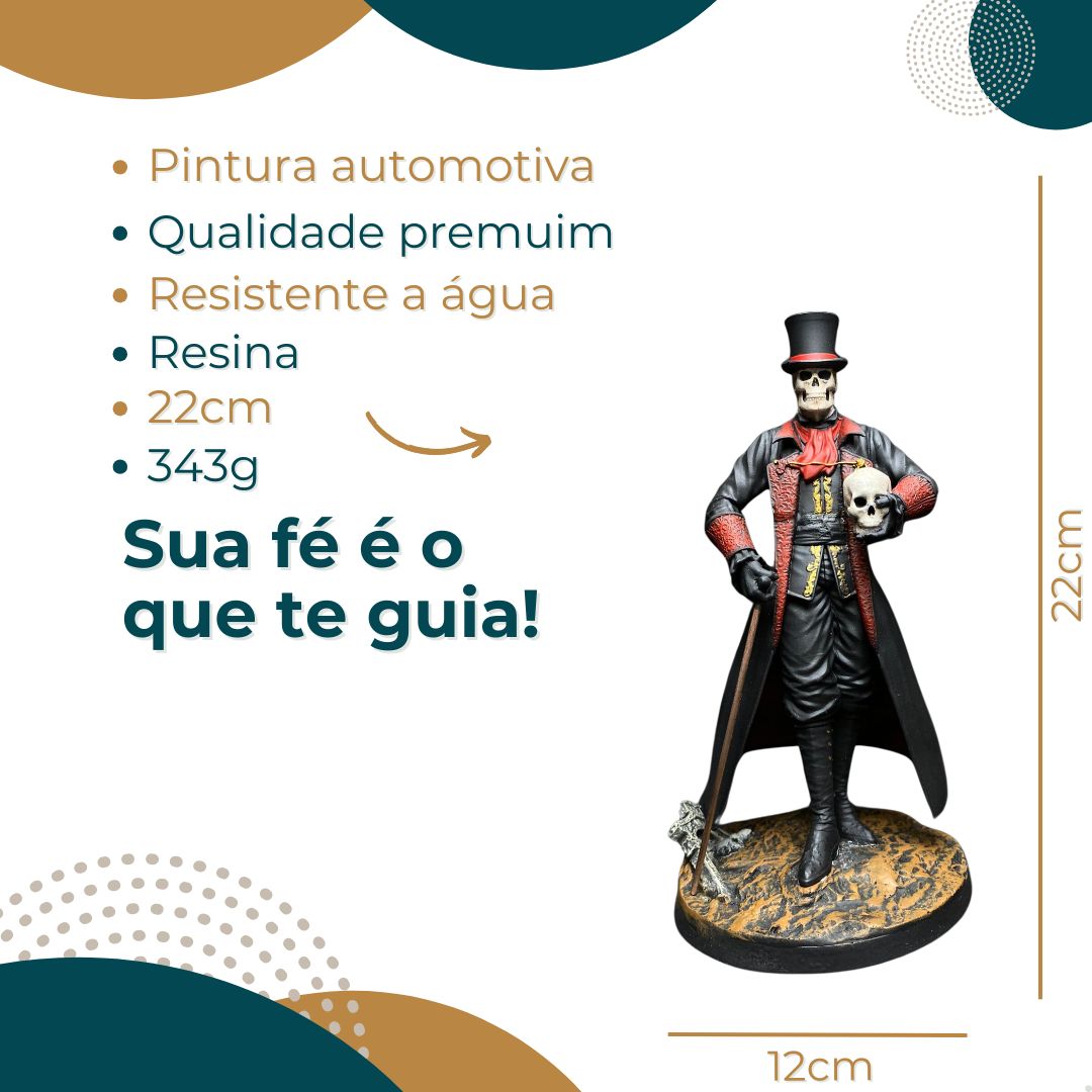 Exu Caveira (R) 22 cm - Resina